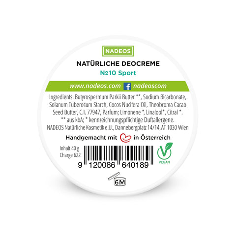 NADEOS NADEOS Natürliche Deocreme Sport Nr.10 40g