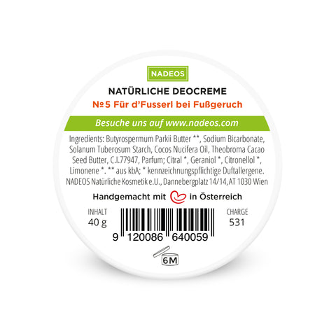 NADEOS NADEOS Natürliche Deocreme Fusserl 40g