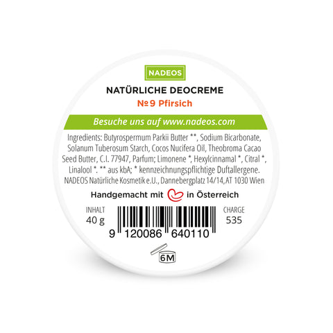 NADEOS NADEOS Natürliche Deocreme Pfirsich 40g