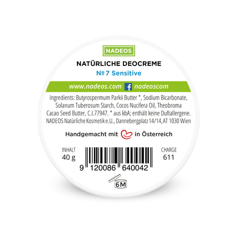 NADEOS NADEOS Natürliche Deocreme Sensitive Nr.7 40g