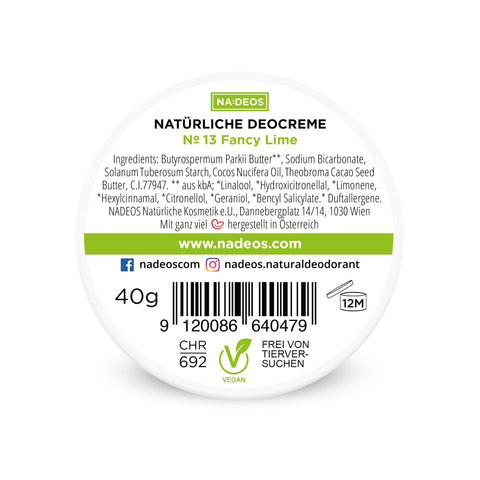 NADEOS NADEOS Natürliche Deocreme Fancy Lime Nr. 13 40g