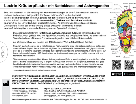 Kenrico Lexirin Kräuterpflaster mit Nattokinase & Ashwagandha